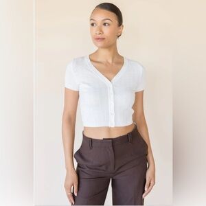 $48 MSRP NWT Free People Cassie Cardigan in Ivory size M